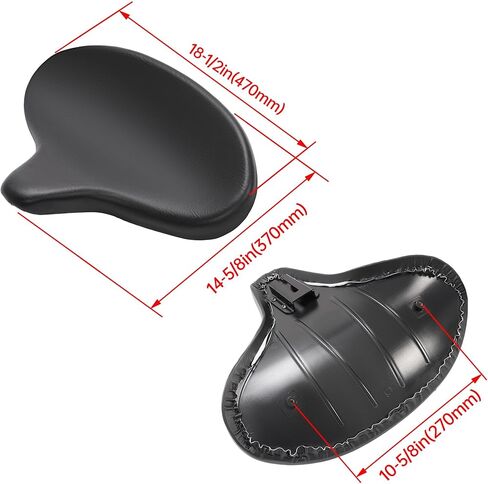 Solo Seat Compatible with Harley Davidson WLA WLC VL UL EL WL Knucklehead Replacement Motorcycle Seat Black in Saudi Arabia