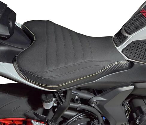 مقعد مريح للسائق الأمامي للدراجة النارية مناسب لـ Yamaha YZF-R7 YZFR7 2021 2022 2023 2024 2025، وسادة مقعد من الجلد لراكبي الدراجات النارية، أسود in Kuwait