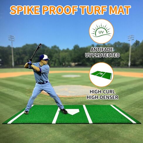 بساط مضرب البيسبول، بساط تدريب على ضرب البيسبول، كرة لينة مرصعة بالعشب، بساط تدريب على ضرب البيسبول، صندوق ضارب مضاد للبهتان، بساط ممارسة محمول للعشب مع حزام للحمل in Kuwait