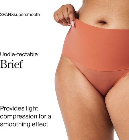 ملابس داخلية SPANX Undie-Tectable - للتحكم الأساسي - مريحة - ملابس داخلية غير مرئية - لا توجد خطوط داخلية مرئية - ملابس داخلية نسائية بدون عرض - ياقوتي داكن - 1X in Saudi Arabia