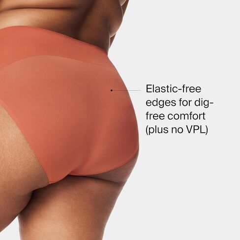 ملابس داخلية SPANX Undie-Tectable - للتحكم الأساسي - مريحة - ملابس داخلية غير مرئية - لا توجد خطوط داخلية مرئية - ملابس داخلية نسائية بدون عرض - ياقوتي داكن - 1X in Saudi Arabia