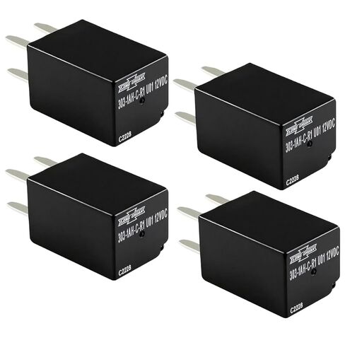 4 قطع 303-1AH-C-R1-U01 مرحل 12 فولت، Micro ISO 280 4-Pin SPST 20A، مقاوم مكبوت - يناسب Polaris RZR/Ranger/جنرال/Sportsman/ACE (2010-2020) مروحة تبريد ومضخة وقود - تحل محل OE 4016819، 4011283 in Saudi Arabia