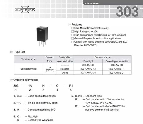 4 قطع 303-1AH-C-R1-U01 مرحل 12 فولت، Micro ISO 280 4-Pin SPST 20A، مقاوم مكبوت - يناسب Polaris RZR/Ranger/جنرال/Sportsman/ACE (2010-2020) مروحة تبريد ومضخة وقود - تحل محل OE 4016819، 4011283 in Saudi Arabia