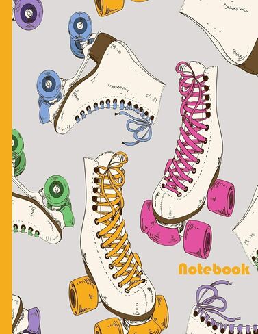 Notebook: Vintage Roller Skate Notebook Journal|Perfect Roller Skater or Roller Derby Gift|8.5x11|110 College Ruled| Pages|Soft Matte Cover in Saudi Arabia