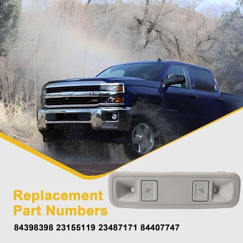 84398398 Front Interior Dome Light Lamp Assembly Fit for Cadillac Escalade Chevrolet Silverado/Suburban/Tahoe/Volt GMC Sierra/Yukon 2014-2020, Replace# 23155119 23487171 84407747 - GRAY in Kuwait
