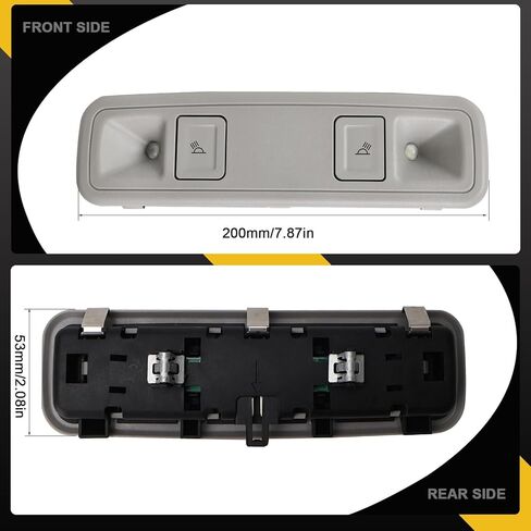 84398398 Front Interior Dome Light Lamp Assembly Fit for Cadillac Escalade Chevrolet Silverado/Suburban/Tahoe/Volt GMC Sierra/Yukon 2014-2020, Replace# 23155119 23487171 84407747 - GRAY in Kuwait