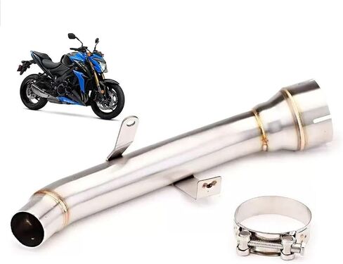Motorcycle exhaust pipe for Suzuki GSX s1000 2015-2021 motorcycle exhaust pipe motorcycle special stainless steel exhaust pipe muffler middle section connecting pipe with 1pcs Clamp in Saudi Arabia