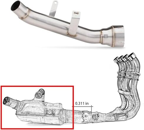 Motorcycle exhaust pipe for Suzuki GSX s1000 2015-2021 motorcycle exhaust pipe motorcycle special stainless steel exhaust pipe muffler middle section connecting pipe with 1pcs Clamp in Saudi Arabia