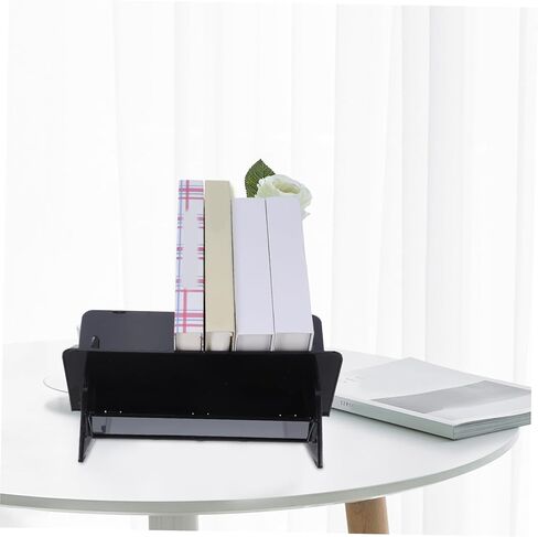 Book Organizer Rack Desktop Makeup Storage Case Sundries Storage Rack Easy to Assemble in Saudi Arabia