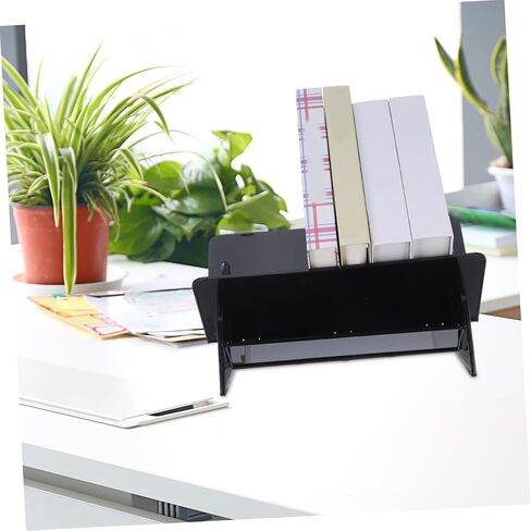 Book Organizer Rack Desktop Makeup Storage Case Sundries Storage Rack Easy to Assemble in Saudi Arabia