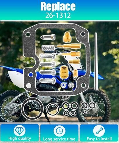 طقم إعادة بناء المكربن ​​متوافق مع فرامل طبلة Yamaha TTR125 2000-2003، فرامل طبلة TTR125E 2003-2005، فرامل قرص TTR125L 2000-2005 استبدال 26-1312 in Saudi Arabia