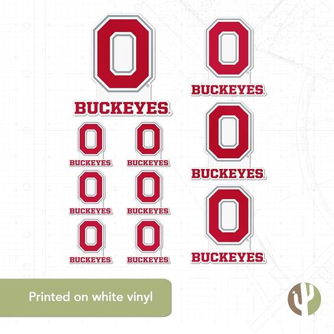 Desert Cactus The Ohio State University OSU Buckeyes Stickers Vinyl Decals Laptop Water Bottle Car Scrapbook 11.38x8.98 Sheet T3 (Type 3-2) in Saudi Arabia