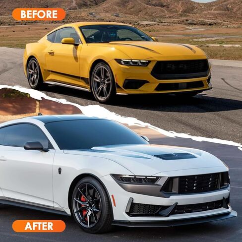 جناح مقسم الشفاه الأمامي متوافق مع موستانج S650 GT Ecoboost 2024 2025 3 قطع مفسد الذقن مقسم الناشر حامي أسود غير لامع من بلاستيك ABS in Saudi Arabia