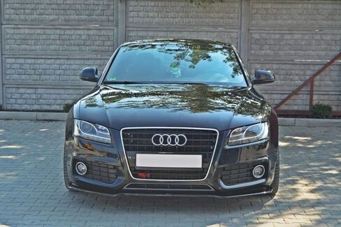 Front Bumper Lip Spoiler Compatible with Audi S5 / A5 S-Line 8T (2007-2011) Maxton Design in Saudi Arabia