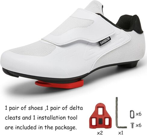 Unisex Cycling Shoes Compatible with Peloton Shoes Indoor Road Bike Riding Shoes for Men and Women Pre-Installed with Delta Cleats Clip Outdoor Pedal in Kuwait
