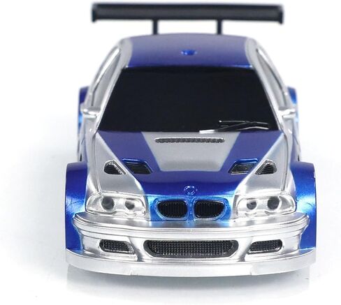 1/43 مقياس RC الانجراف سيارة سباق نسخة جيروسكوبية مطورة 4WD جاهزة للذهاب لعبة صغيرة سيارة صغيرة سيارة عالية السرعة نموذج لمجموعة هواية هدية الأولاد الذين تتراوح أعمارهم بين 14+ (الأزرق والفضي) in Kuwait