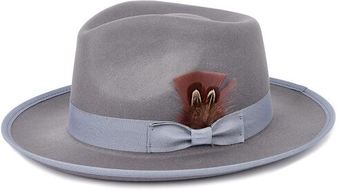 قبعات FADACHY فيدورا للرجال والنساء ذات حافة واسعة من اللباد، قبعات بنما تريلبي in Kuwait