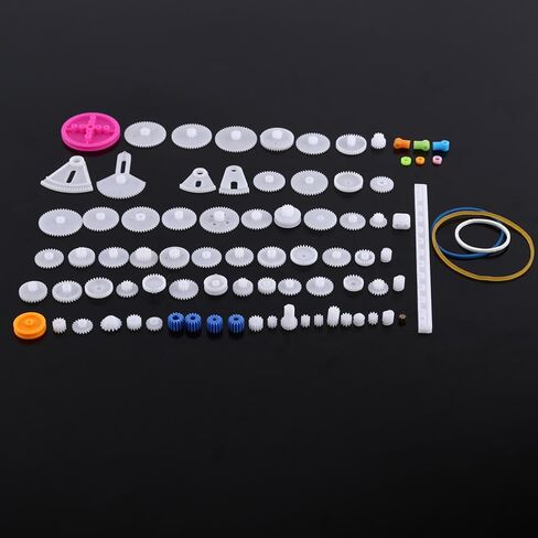 Wearable Plastic Gears Pulley Set DIY Gear Parts for Model Making, Fits All Kinds of Robots Toys (85 Kinds Gear kit) in Saudi Arabia