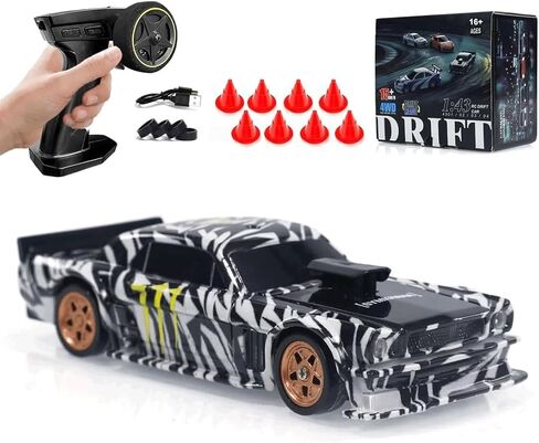 1:43 Scale Mini RC Drift Car with LED Lights, Electric 2.4G Remote Control Racing Car Full Proportional 15KM/H High-Speed Vehicle for Hobbyists & Adults -RTR Gyro Version in Saudi Arabia