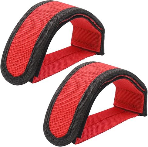 2PCS Bike Pedal Toe Clips Straps, Adjustable Anti-Slip Bicycle Feet Straps for Outdoor Riding, Bicycle Footboard Band Accessories, Universal for Roadbike Cycling Mountainbike (Black) in Saudi Arabia