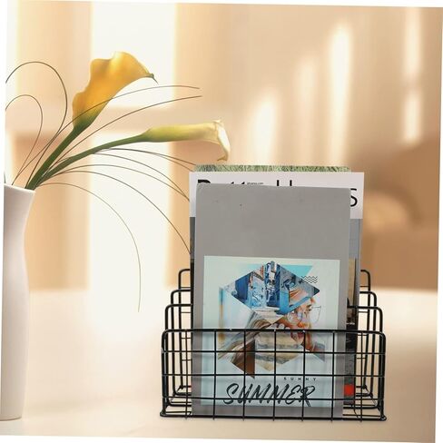 TEHAUX Desktop Book Organizer Elegant Magazine Rack for Office and Home Space-Saving Tabletop Storage for Books Files and Magazines Design in Saudi Arabia