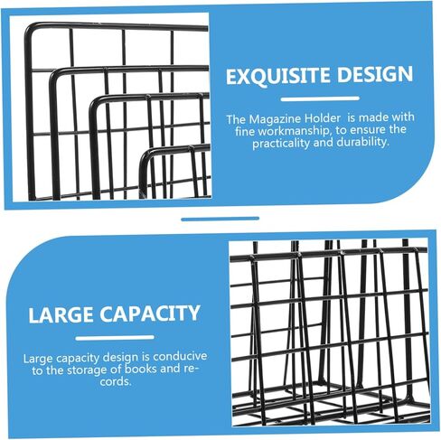 TEHAUX Desktop Book Organizer Elegant Magazine Rack for Office and Home Space-Saving Tabletop Storage for Books Files and Magazines Design in Saudi Arabia