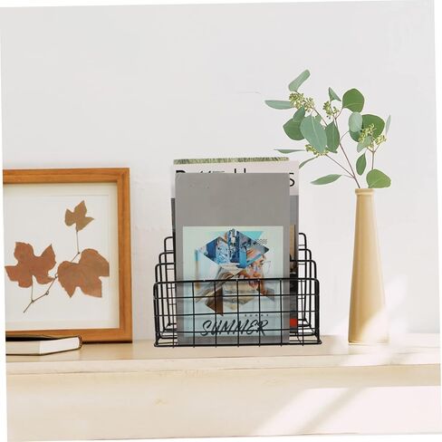 TEHAUX Desktop Book Organizer Elegant Magazine Rack for Office and Home Space-Saving Tabletop Storage for Books Files and Magazines Design in Saudi Arabia
