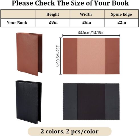 WEBEEDY 4 Pcs Leather Journal Cover Fit for A5 Journals Hardcover Sketchbook,Refillable Leather Handmade Notebook Cover Vintage Book Protector Book Lovers Gifts,5.8x8.3 Inch/15x21cm(Black & Brown) in Saudi Arabia