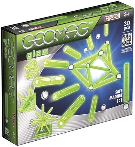 مجموعة Geomag Glow Kit - مجموعة بناء مغناطيسية متوهجة في الظلام مكونة من 104 قطعة in Kuwait