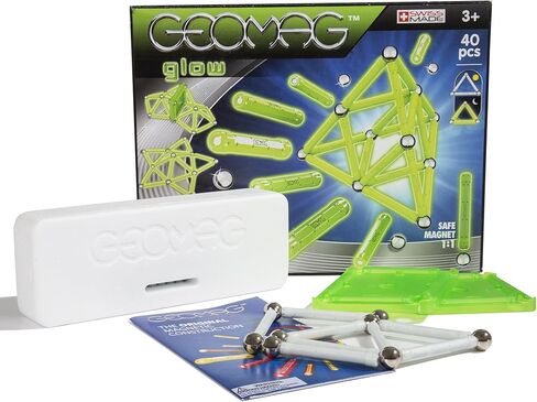 مجموعة Geomag Glow Kit - مجموعة بناء مغناطيسية متوهجة في الظلام مكونة من 104 قطعة in Kuwait