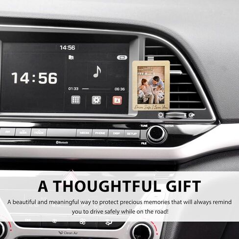 Car Visor Picture Frame, Wooden Photo Frame Automotive Sun Visor Clips for Family Members, Drive Safe Vehicle Personalized Decor Hanging Photo Holder for Fathers Day Gift (I Love You) in Kuwait