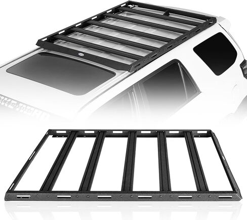 Hooke Road 4Runner 3/4-Length Roof Rack Aluminum Cross Bars Cargo Carrier Basket for 2010-2024 Toyota 4Runner 5th Gen - Overland Luggage Storage Shelf in Saudi Arabia