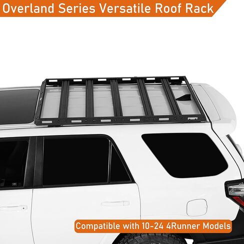 Hooke Road 4Runner 3/4-Length Roof Rack Aluminum Cross Bars Cargo Carrier Basket for 2010-2024 Toyota 4Runner 5th Gen - Overland Luggage Storage Shelf in Saudi Arabia