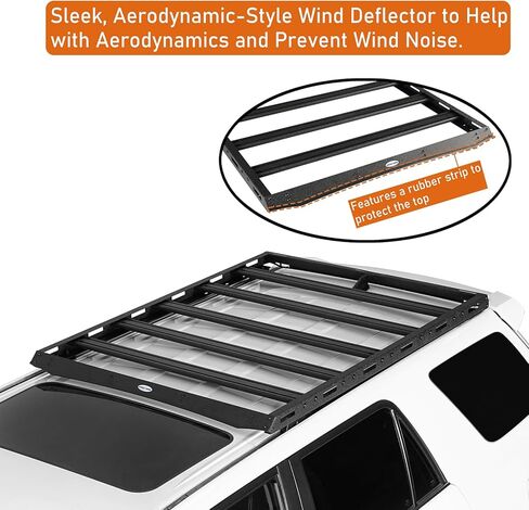 Hooke Road 4Runner 3/4-Length Roof Rack Aluminum Cross Bars Cargo Carrier Basket for 2010-2024 Toyota 4Runner 5th Gen - Overland Luggage Storage Shelf in Saudi Arabia