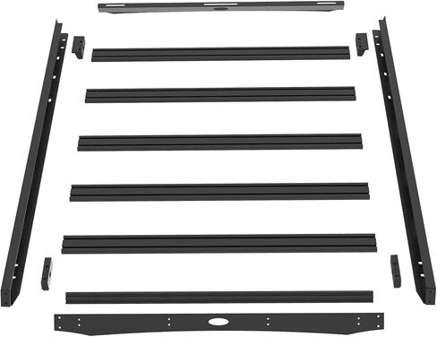 Hooke Road 4Runner 3/4-Length Roof Rack Aluminum Cross Bars Cargo Carrier Basket for 2010-2024 Toyota 4Runner 5th Gen - Overland Luggage Storage Shelf in Saudi Arabia
