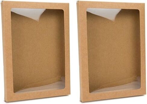 ClearBags Kraft Paper Window Box with Attached PET Sheet | 25 Boxes | 5 x 7/8 x 7 | Protects Stationary, Cosmetics, Treats, Favors | WKRG266 in Kuwait