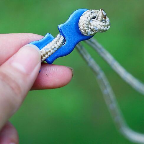 10 Pcs Tent Rope Buckle Fastener Tensioner 3 Hole Rope Tensioner Aluminum Alloy Guyline Cord Adjuster Aluminum Alloy Guyline Cord Adjuster Camping Accessories in Saudi Arabia