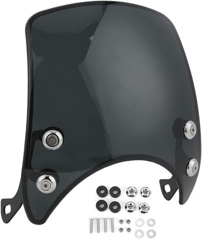 Motorcycle Headlight Fairing Cover, Retro Motorcycle Windshield PC Wind Deflector Universal for 5-7in Headlight Motorbike Part in Saudi Arabia