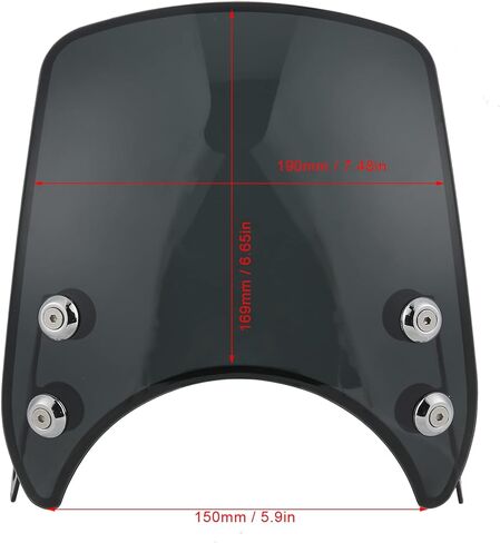 Motorcycle Headlight Fairing Cover, Retro Motorcycle Windshield PC Wind Deflector Universal for 5-7in Headlight Motorbike Part in Saudi Arabia