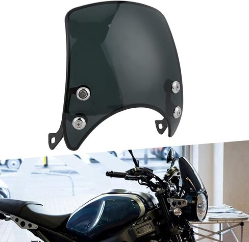 Motorcycle Headlight Fairing Cover, Retro Motorcycle Windshield PC Wind Deflector Universal for 5-7in Headlight Motorbike Part in Saudi Arabia