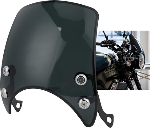 Motorcycle Headlight Fairing Cover, Retro Motorcycle Windshield PC Wind Deflector Universal for 5-7in Headlight Motorbike Part in Saudi Arabia