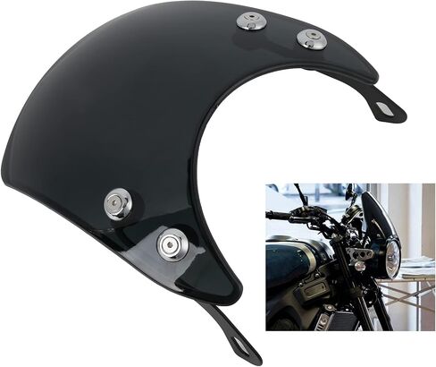 Motorcycle Headlight Fairing Cover, Retro Motorcycle Windshield PC Wind Deflector Universal for 5-7in Headlight Motorbike Part in Saudi Arabia