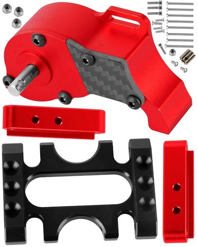 RC LCG Transmission Gearbox Upgrades Part for 1/10 SCX10 SCX10 II 90046 SCX10 III AXI03007 RC Crawler Car,Aluminum Low Center of Gravity highperformance Transmission Gearbox,Black in Saudi Arabia