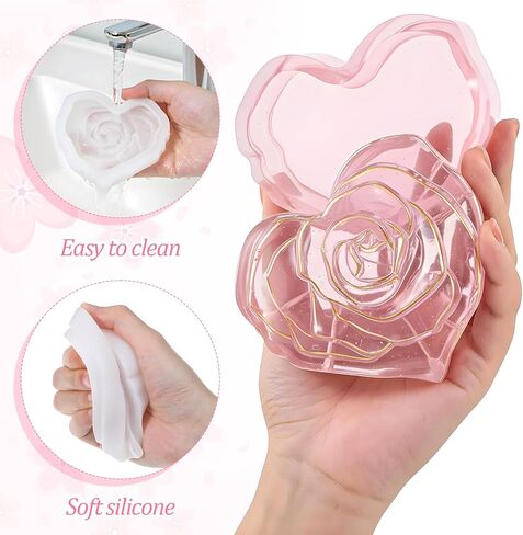 Heart Jar Resin Mold with Rose Lid Heart Box Resin Molds Rose Flower Jar Molds for Epoxy Resins Concrete Planter Mold DIY Jewelry Storage Box Candy Container in Saudi Arabia