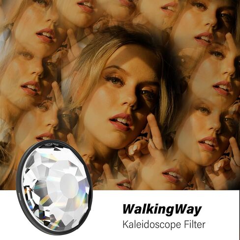 Walking Way Kaleidoscope Lens Filter 49mm Creates Symmetrical Patterns | K9 Crystal Glass Aluminum Frame Creates Symmetrical Patterns & Multiple Refractions Portable for Travel in Saudi Arabia