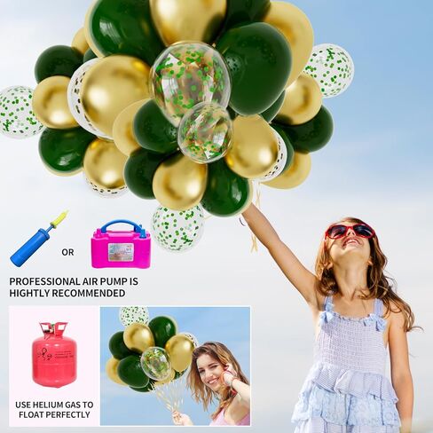 Green Gold Birthday Party Decorations 100pcs Hunter Gold Green Balloons Garland Arch Kit Pre-Strung Happy Birthday Banner for Boys Girls 16th 18th 30th 40th 50th for Men Women Jungle Party Supplies in Saudi Arabia