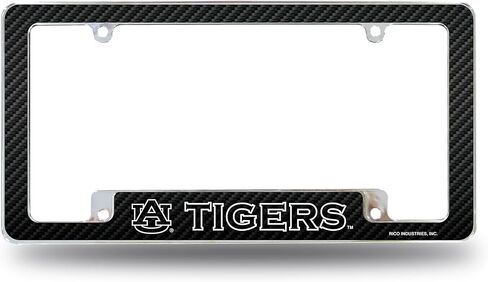 Rico Industries NCAA Wyoming Cowboys Carbon Fiber 12" x 6" Chrome All Over Automotive License Plate Frame for Car/Truck/SUV in Kuwait