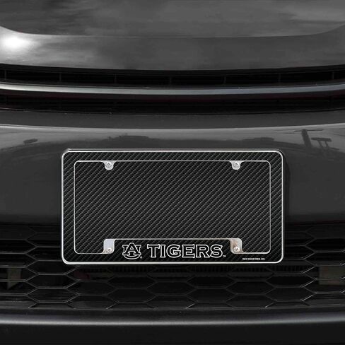 Rico Industries NCAA Wyoming Cowboys Carbon Fiber 12" x 6" Chrome All Over Automotive License Plate Frame for Car/Truck/SUV in Kuwait