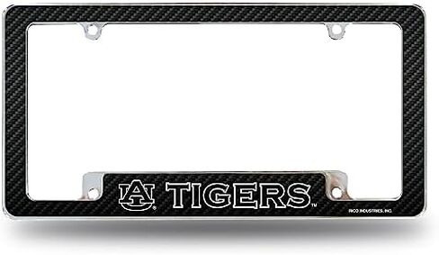 Rico Industries NCAA Wyoming Cowboys Carbon Fiber 12" x 6" Chrome All Over Automotive License Plate Frame for Car/Truck/SUV in Kuwait