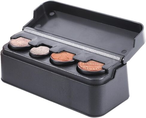 Universal Car Coin Holder - Black Change Organizer for Most Vehicles (1 Pack) in Saudi Arabia